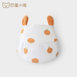 巴厘小猪 儿童鸭舌帽 大帽檐防晒帽 橙黄色