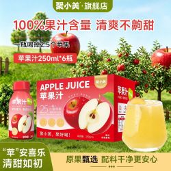 聚小美 100%苹果汁果汁饮品 250g*6瓶