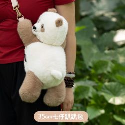 千寻日记熊猫儿童包斜挎包超萌趴趴包内置口袋高颜值熊猫新款背包