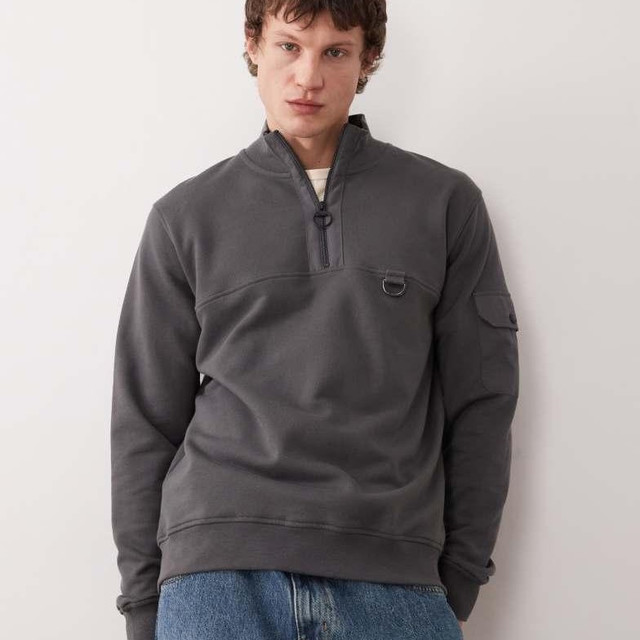 Barbour Galloway relaxed half zip sweatsh