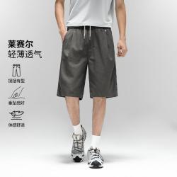 GXG 26夏季弹力松紧腰系绳宽松运动男式五分休闲短裤