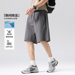 布衣传说 凉感 男士短裤 灰色 XL