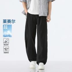 GXG 26夏季简约百搭轻薄透气宽松舒适男式直筒休闲裤