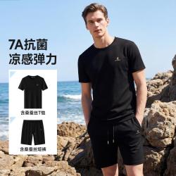 梦特娇 26夏季新运动休闲短裤T恤套装男MTG
