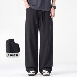 I.T CHOCOOLATE系带松紧直筒休闲长裤男