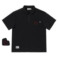 I.T IZZUE男女同款五分休闲POLO领冰丝短袖T恤