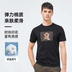 梦特娇 时尚潮流男士品质印花短袖T恤衫MTG