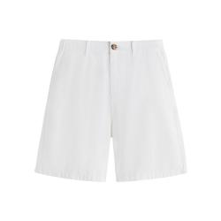 GXG 26年夏季新品GXG男装直筒宽松百搭休闲白色牛仔短裤男