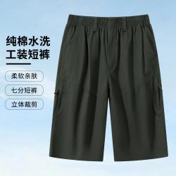 梦特娇 男式夏季休闲七分裤耐磨耐穿工装裤男