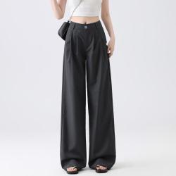 I.T ccaabb 女士高腰阔腿直筒长裤