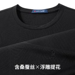 梦特娇 夏款男式透气珠地Polo衫短袖T恤