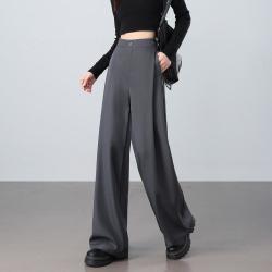I.T it izzue裤子女春夏高级感西装裤宽松直筒阔腿裤休闲裤女