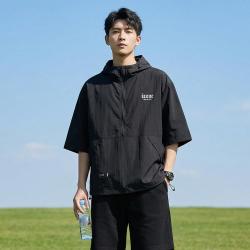 I.T izzue男士夏季新款冰丝薄款连帽短袖防晒衣男