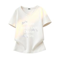 I.T it fingercroxxV领短袖t恤女26夏蝴蝶结上衣T