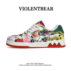 暴力熊 VIOLENTBEAR/暴力熊涂鸦潮鞋男女情侣款轻奢时尚休闲板鞋99888
