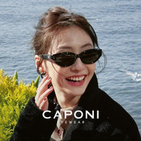 佳伯利 CAPONI猫眼窄框潮男女款2026年新款偏光太阳镜