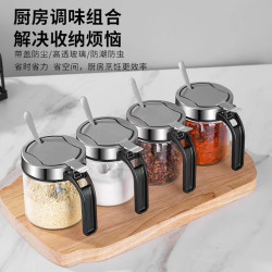 耳廓狐 玻璃调料盒套装家用调料罐厨房调味瓶调料罐子味精盐调料瓶调味罐