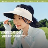 蕉下 户外女士26新款黑胶空顶防晒帽BM519耳朵加厚款