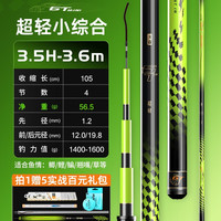 移动端、88VIP：沃鼎 GT-MINI 鱼竿 WDGTMINI25910 碳素超轻硬