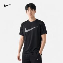 NIKE AS M NK DF UV HYVERSE SS TOP 速干透气 黑色 XL 运动T恤