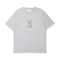 JACK&JONES 纯棉趣味法斗狗印花 男士短袖T恤