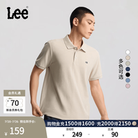 Lee 翻领小Logo徽标 驼色  男士POLO衫