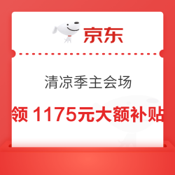 京东 暑期清凉季 主会场 领1175元大额补贴 含1115元PLUS超级补贴；3期白条免息券等