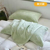 移动端：卡莫妮 20250411ycy01 纯棉枕巾 52*75cm 繁花绿