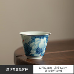 棠门 青花三才盖碗茶具套装
