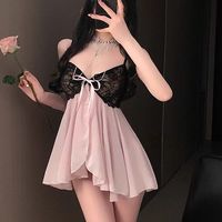 性感睡衣女 蕾丝拼接吊带睡裙