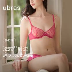 Ubras 南法假日蕾丝清透文胸 巴黎粉色 75B