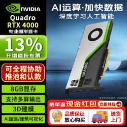英伟达 RTX4000 高性能图形处理 设计渲染 专业计算 8G 显卡 工业包装