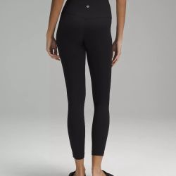 lululemon Nulu面料舒适轻盈亲肤柔软紧身瑜伽长裤25"黑色