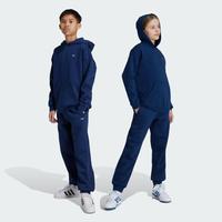 adidas 三叶草 冬季男大童经典复古宽松抓绒束脚运动休闲系带长裤