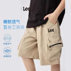 Lee 夏季户外露营儿童短裤男童裤子儿童休闲裤五分工装裤