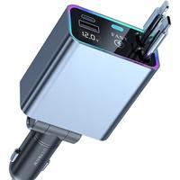 HELLOLEIBOO 车载充电器超级快充2025一拖二点烟器120w适用华为小米苹果24