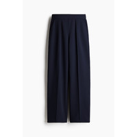 H&M HM女装裤子夏季时尚休闲潮流阔腿松紧高腰西裤1091186