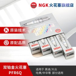 NGK 双铂金火花塞 PFR6Q 6458 4支装 适用于速腾明锐昊锐A4L哈弗H6