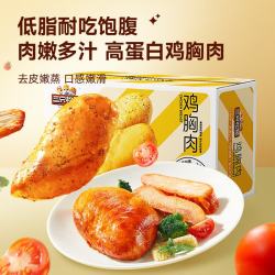 三只松鼠 低脂高蛋白 鸡胸肉  鸡胸肉(20袋) 1kg 黑胡椒味 箱装 1000g