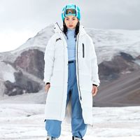 雪中飞 女士长款羽绒服 防风立领连帽