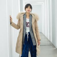 千仞岗 加厚650+蓬高充绒气质大牌大毛领连帽羽绒服 断色断码