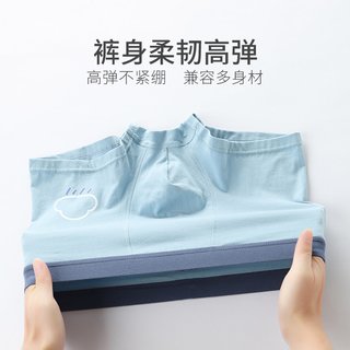 BIERDAN彼尔丹 纯棉透气 平角内裤