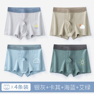 BIERDAN彼尔丹 纯棉透气 平角内裤