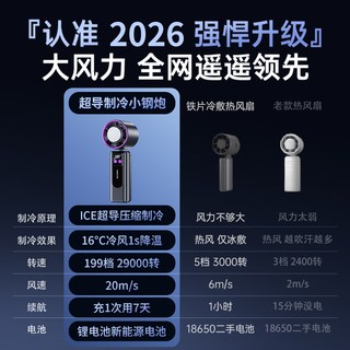 诗贝莱 手持折叠静音制冷 白色 迷你便携小风扇