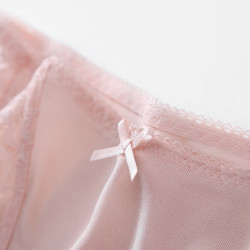 金三塔 女士内裤桑蚕丝真丝花边中腰三角裤 NZF7A204  粉色1230  XL