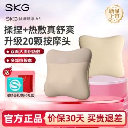 SKG 七夕节礼物SKG腰部按摩器v5腰靠抱枕靠垫车载护腰多功能按摩实用