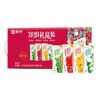 移动端：蒙牛 真果粒 牛奶饮品组合装 4口味 250g*24盒（芦荟粒+草莓果粒+桃果粒+椰果粒）