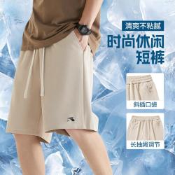 361° 夏季休闲短裤宽松时尚百搭简约直筒男式运动五分裤