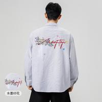 MMOPTOP 美式高街宽松翻领衬衫男春夏季百搭日常衬衫