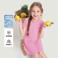 navigare 女童针织连衣裙26夏季新款精梳莱卡纤维透气儿童polo领裙子